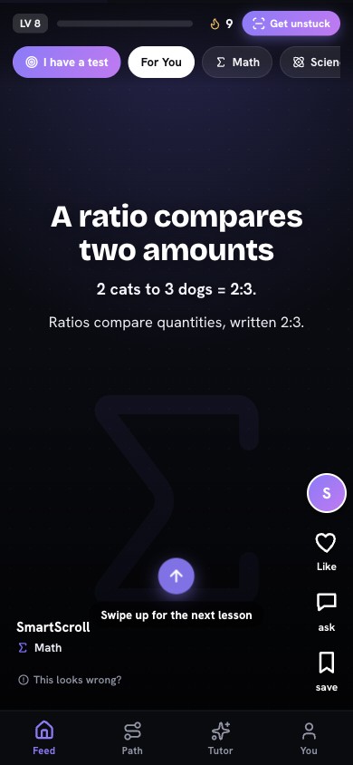 The learning feed: a short lesson on ratios